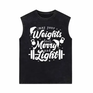 May Your Weights Feel Merry And Light Christmas Vest Top