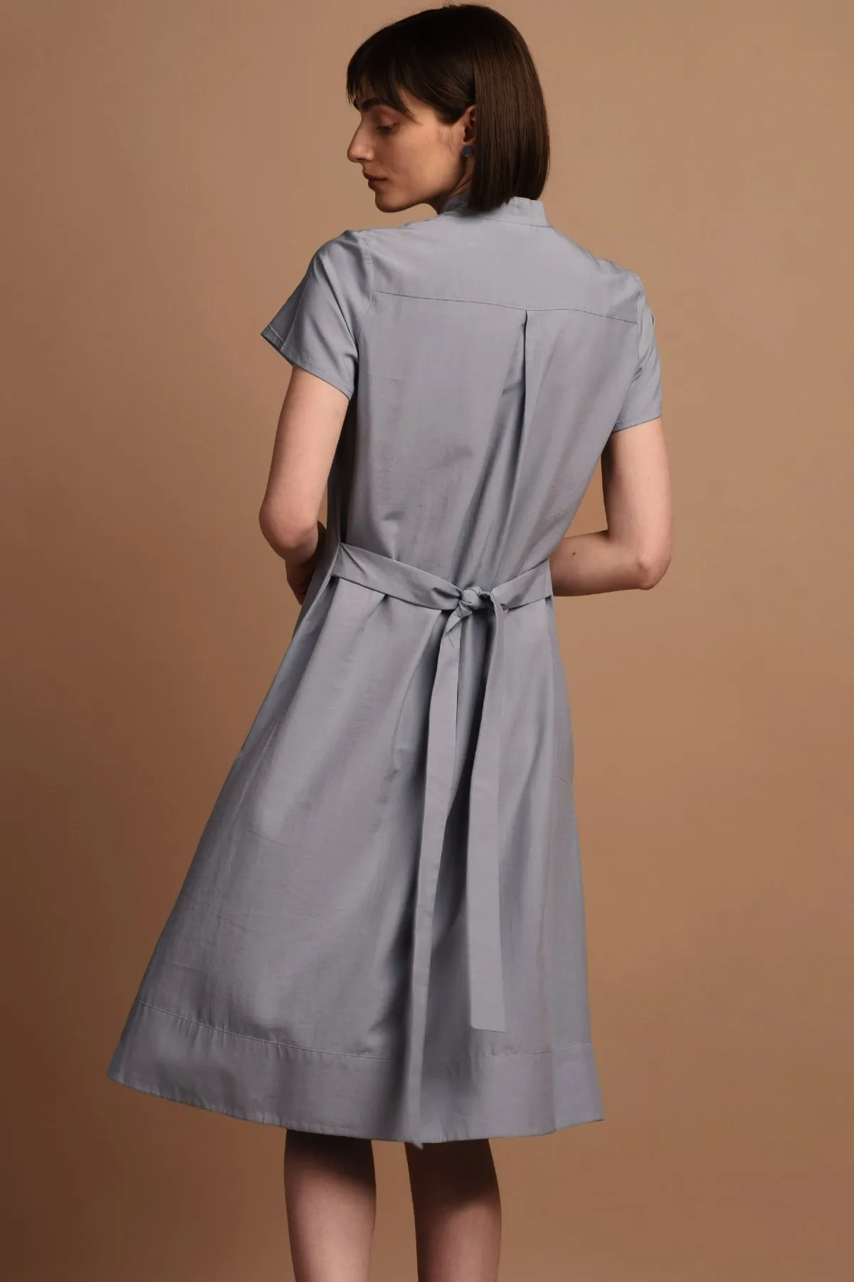 Melanie Dress Short Sleeves Light Blue