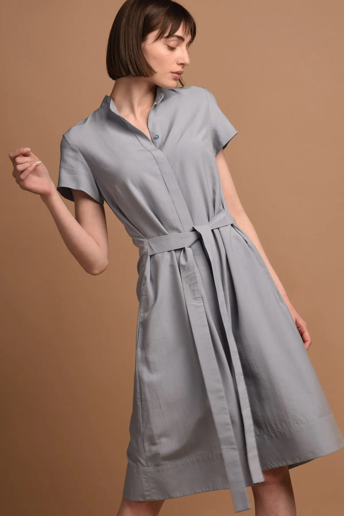 Melanie Dress Short Sleeves Light Blue