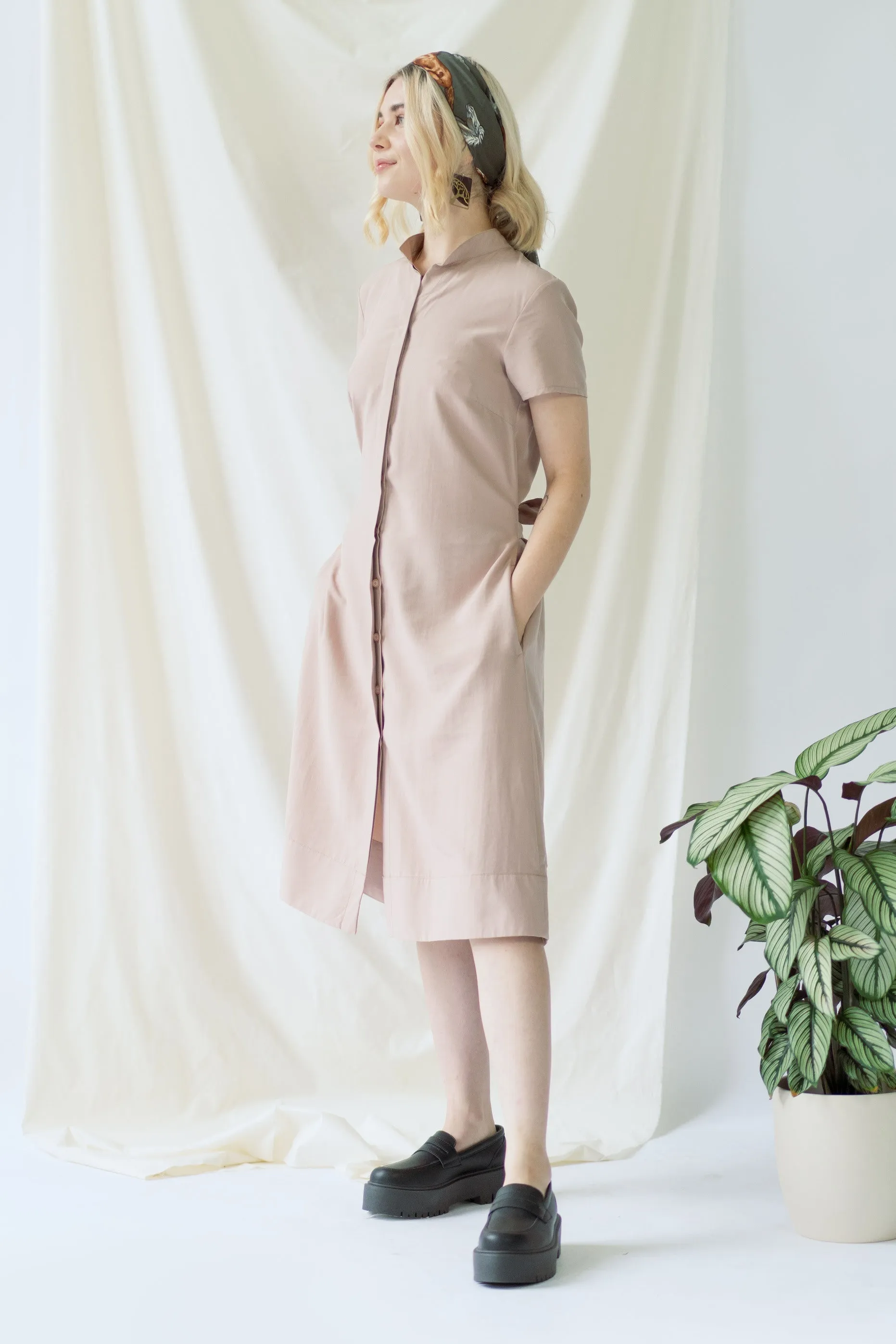 Melanie Dress Short Sleeves Rose