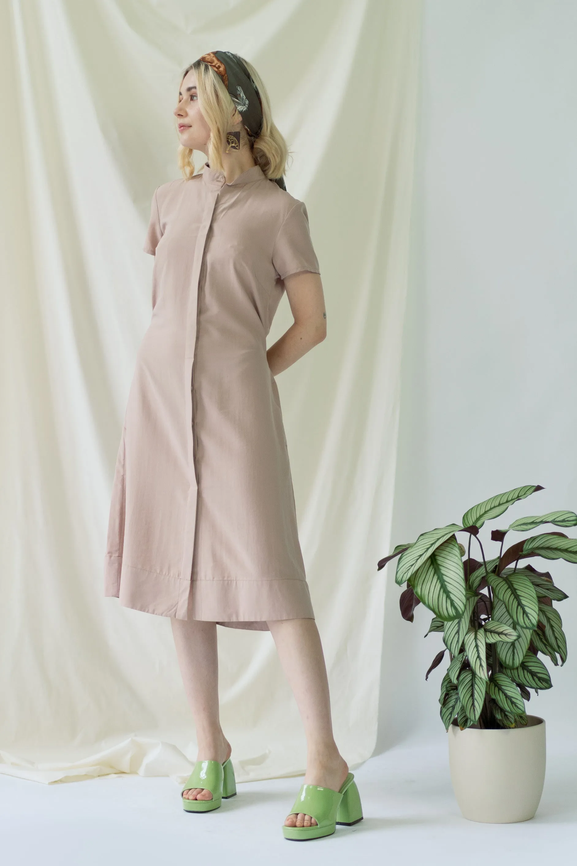 Melanie Dress Short Sleeves Rose
