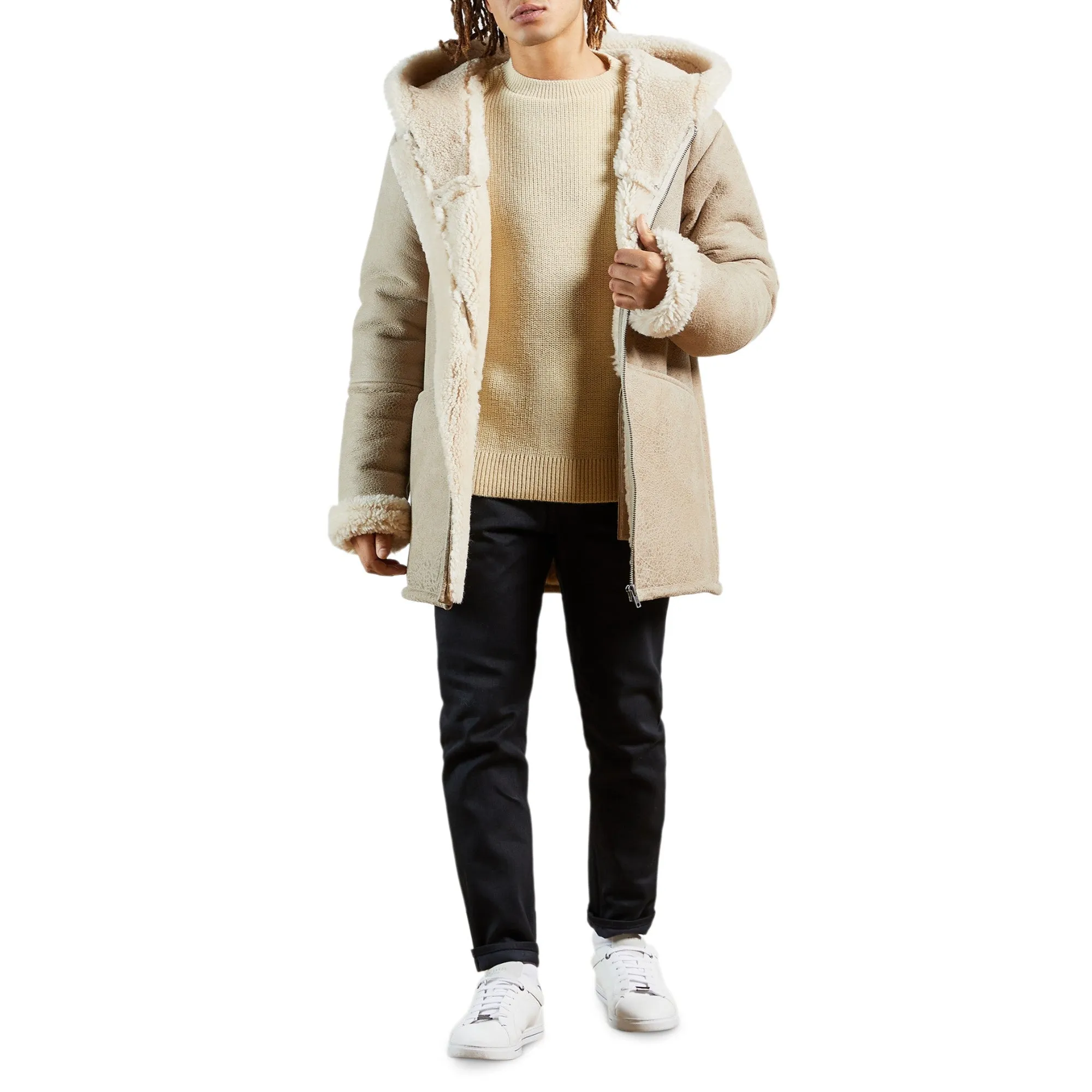 Men Mmk-Stretam-Mib Ls Stitch Mix Crew Jumper - White