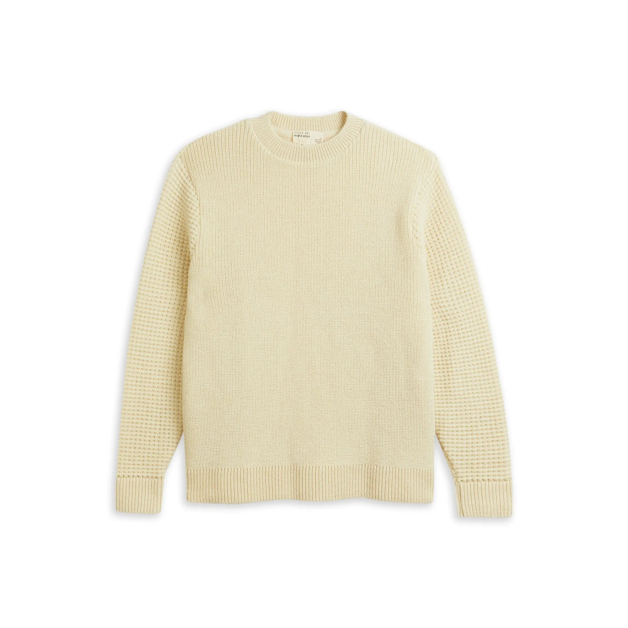 Men Mmk-Stretam-Mib Ls Stitch Mix Crew Jumper - White