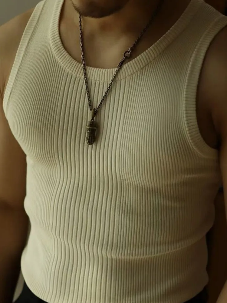Mens Knitted Sweatshirt Vest