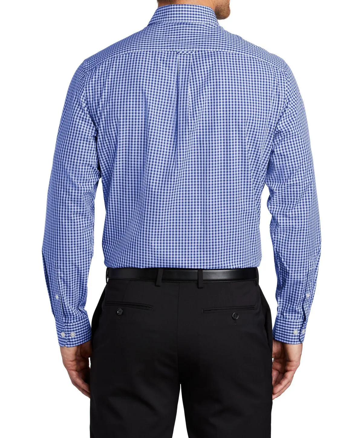 Men's Long Sleeve Broadcloth Gingham Dress Shirt