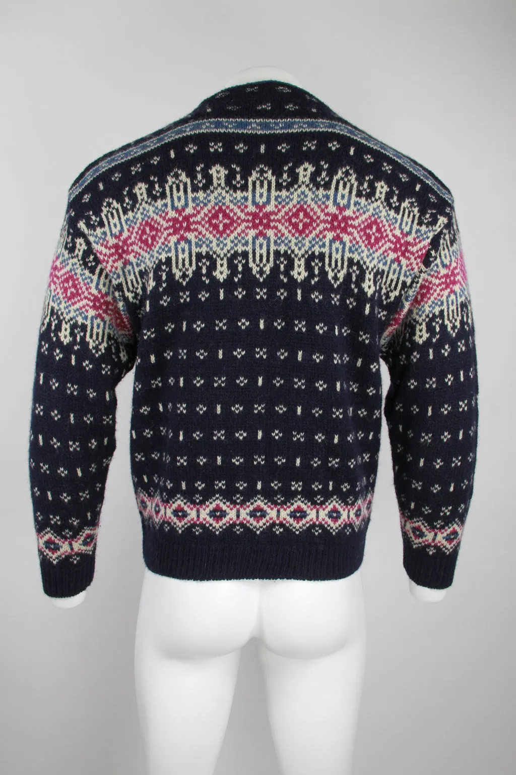 Men;s Navy Norwegian style Cardigan by L.L.Bean 'MADE IN USA' – L