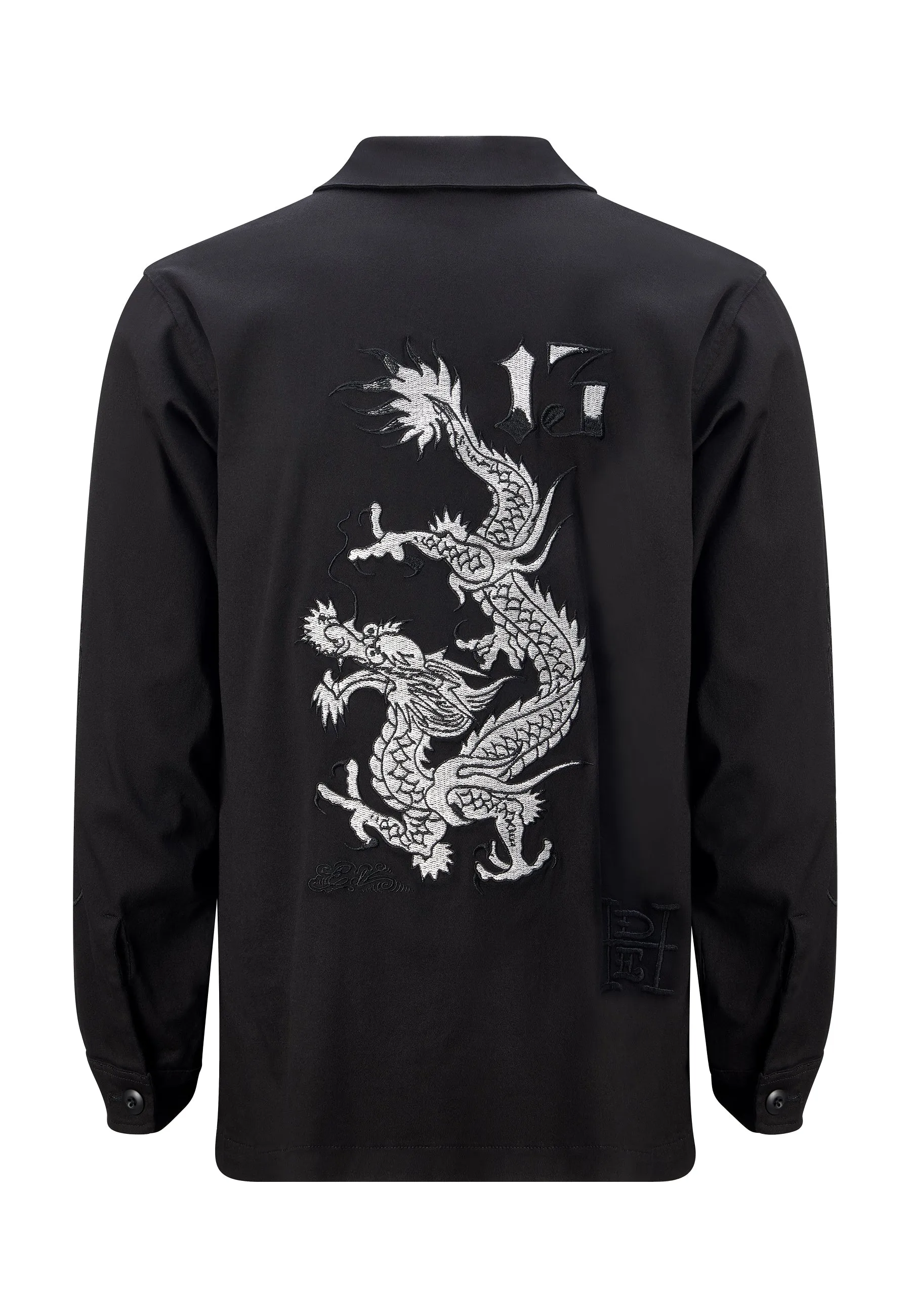 Mens Nu-Dragon Back Surplus Shirt - Black