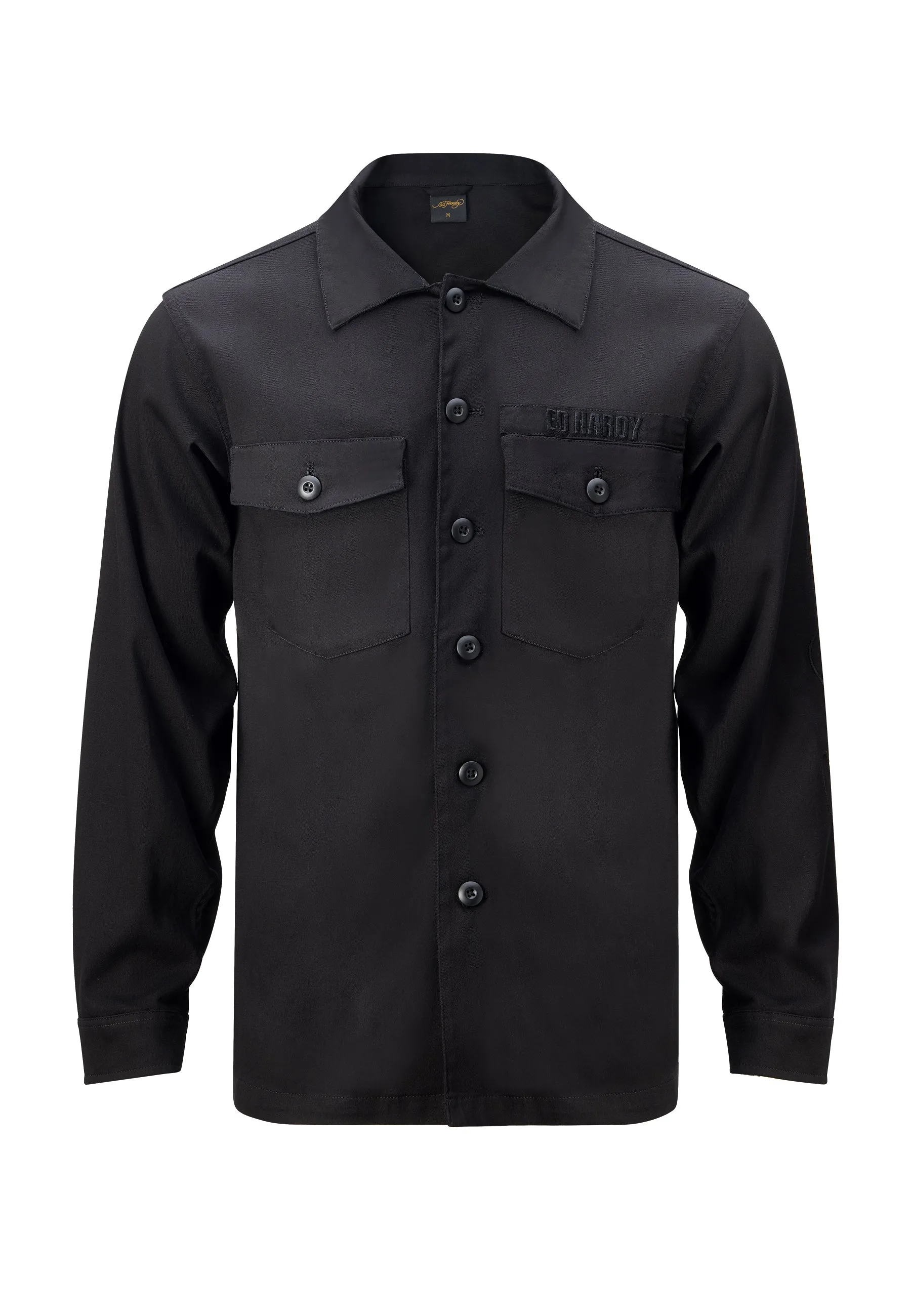 Mens Nu-Dragon Back Surplus Shirt - Black