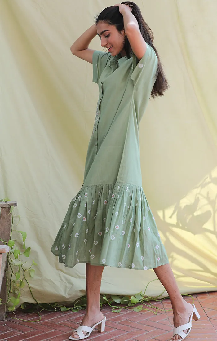 Mint Green Shirt Dress - Bandej