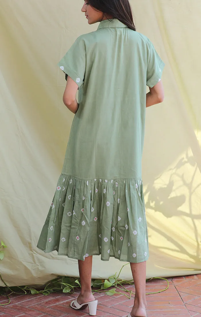Mint Green Shirt Dress - Bandej