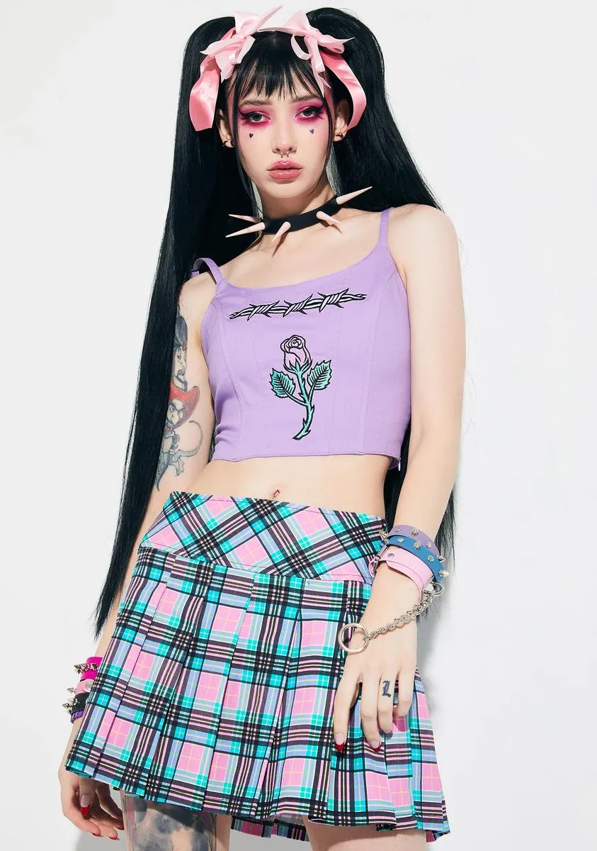 Mistakes & Heartbreaks Plaid Pleated Skirt