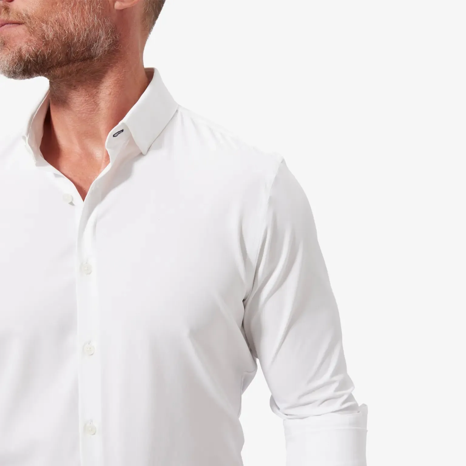 Mizzen Main Leeward Dress Shirt in Solid White