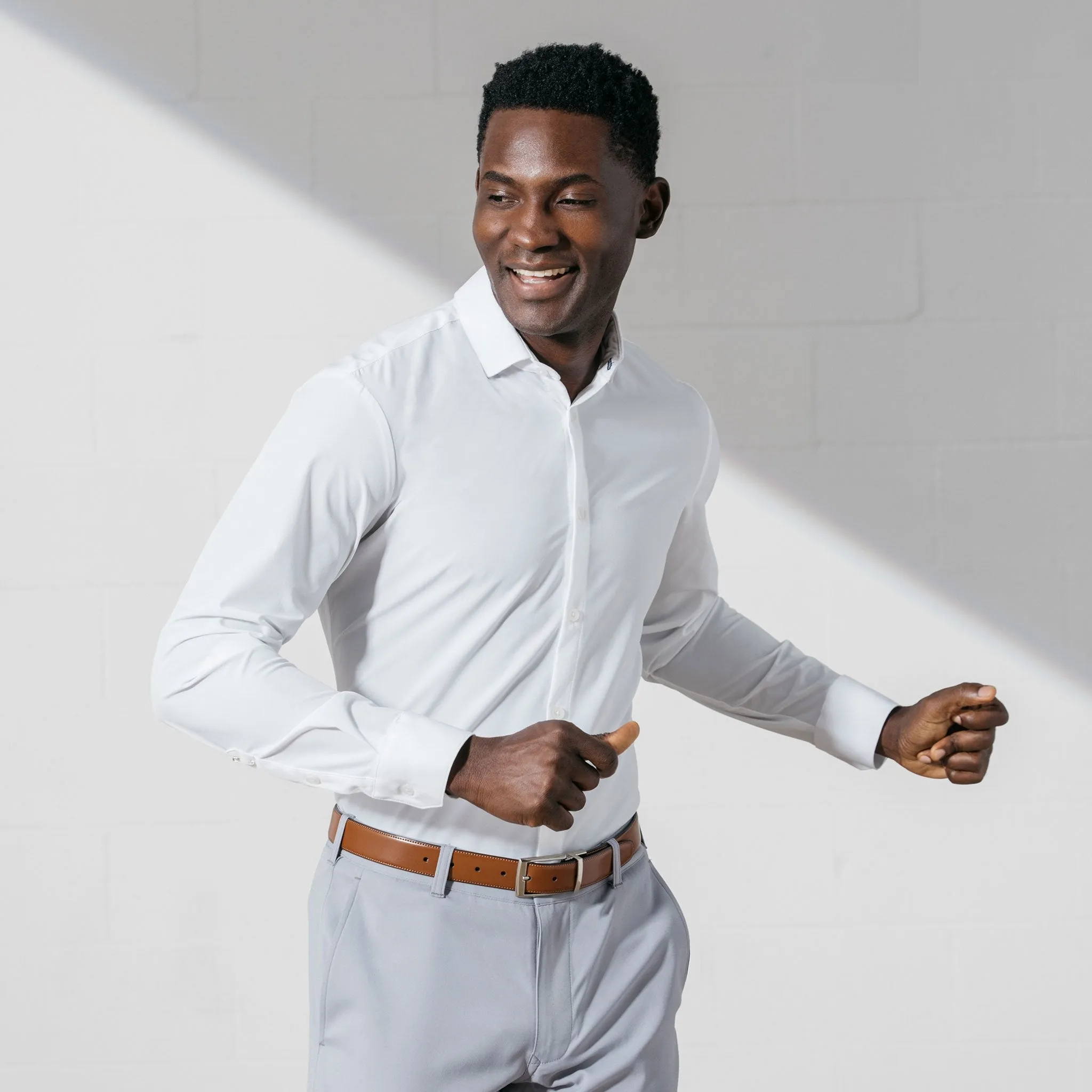 Mizzen   Main Leeward Dress Shirt White