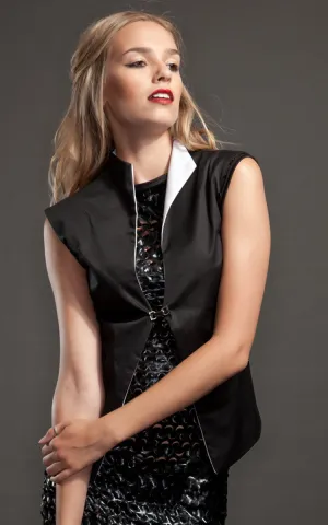 Modern Cut Contrast Vest