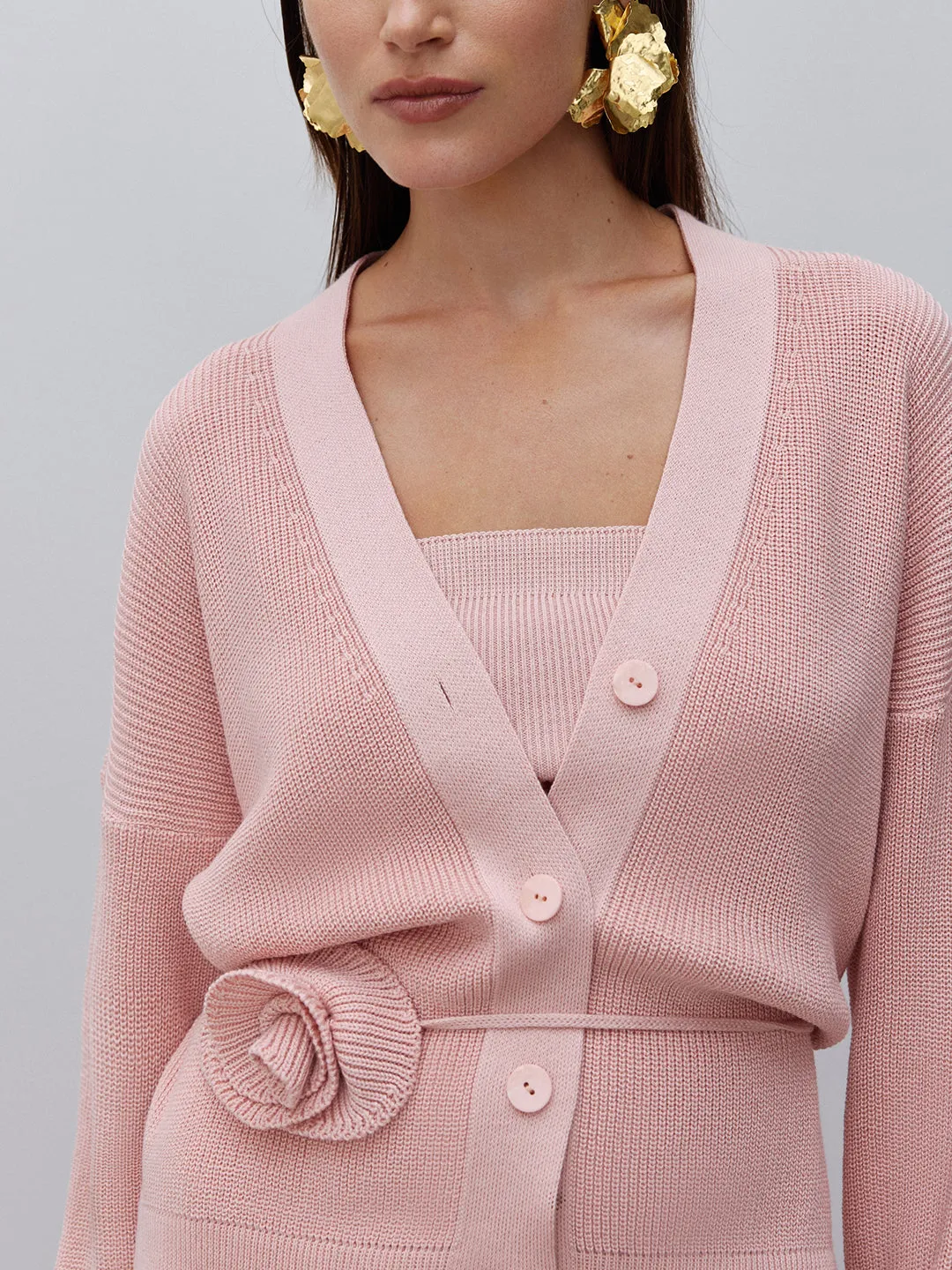 Monki Cable Rib Knitted Cardigan Lorin