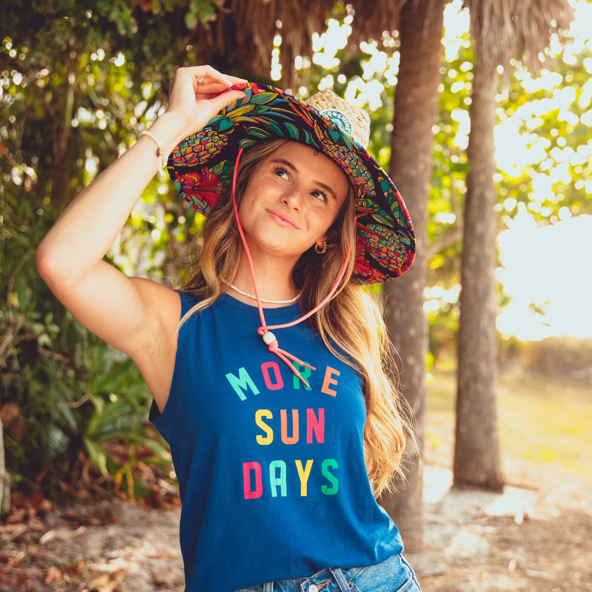 MORE SUN DAYS MUSCLE TANK - ATLANTIC BLUE