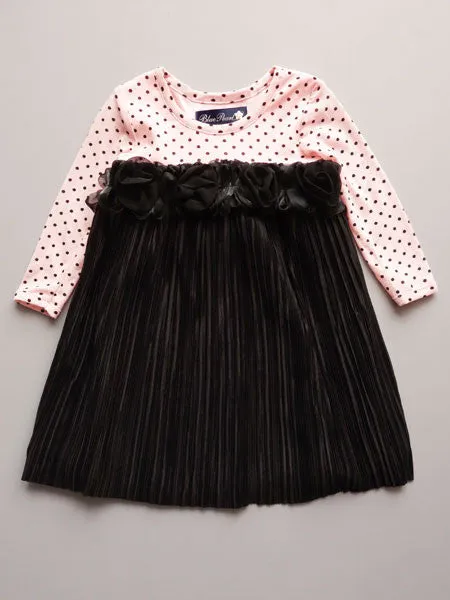 Mulberribush Pink & Black Chelsea Baby & Toddler Girls Dress Sizes 12M-4T