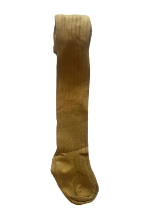 Mustard Ribbed Tights