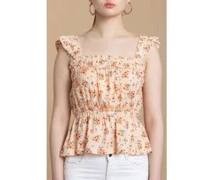 Myra Bohera Sashiko Floral Peplum Top