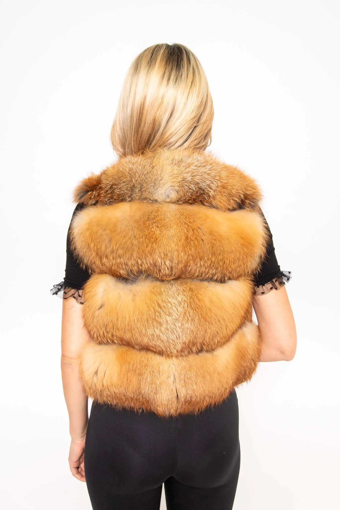 Natural Red Fox Fur Vest