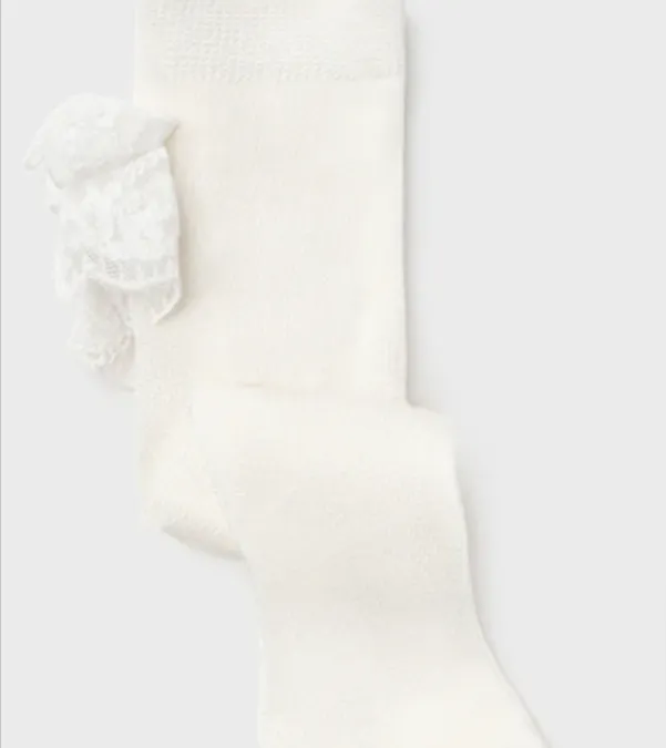 Natural Ruffle Tights