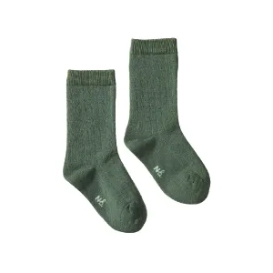 NATURE BABY - ORGANIC WOOL RIB SOCKS: SEEDLING