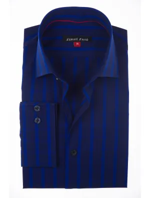 Navy and royal blue checkered shirt