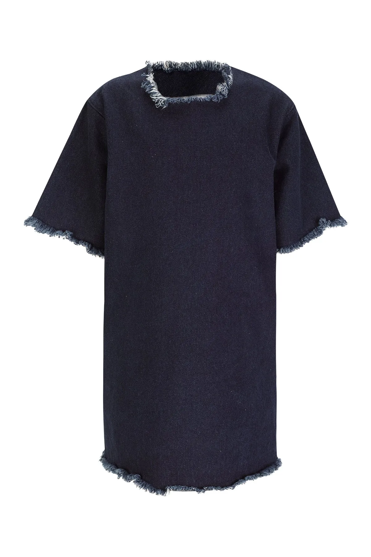 NAVY DENIM OVERSIZED T-SHIRT DRESS