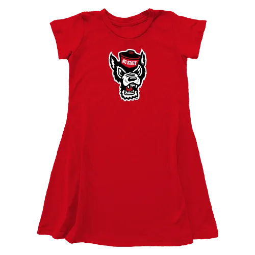 NC State Wolfpack Red Youth Girl's Angie T-Shirt Dress