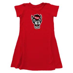 NC State Wolfpack Red Youth Girl's Angie T-Shirt Dress