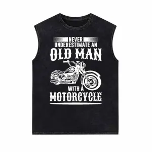 Never Underestimate An Old Man Motorcycle Vest Top