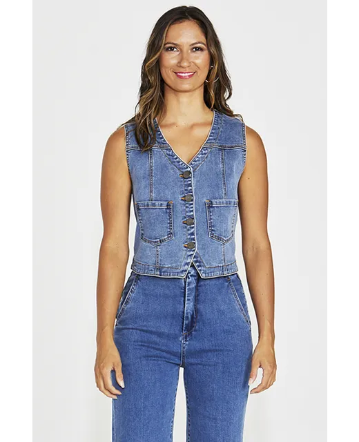 New London Denim Vest Vigo