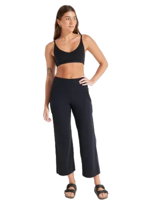 Nimble In Motion Cropped Wide Leg - Black