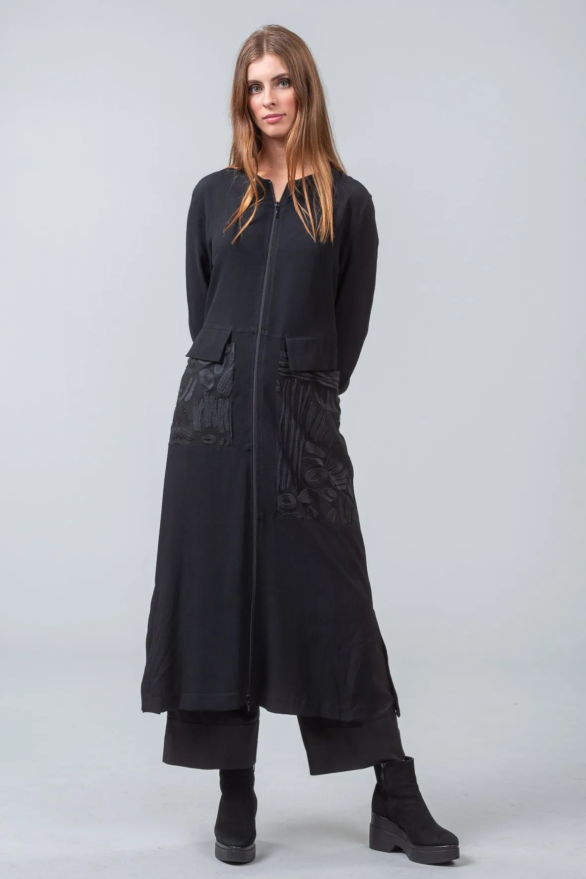 OFFSET DRESS - black - Sample
