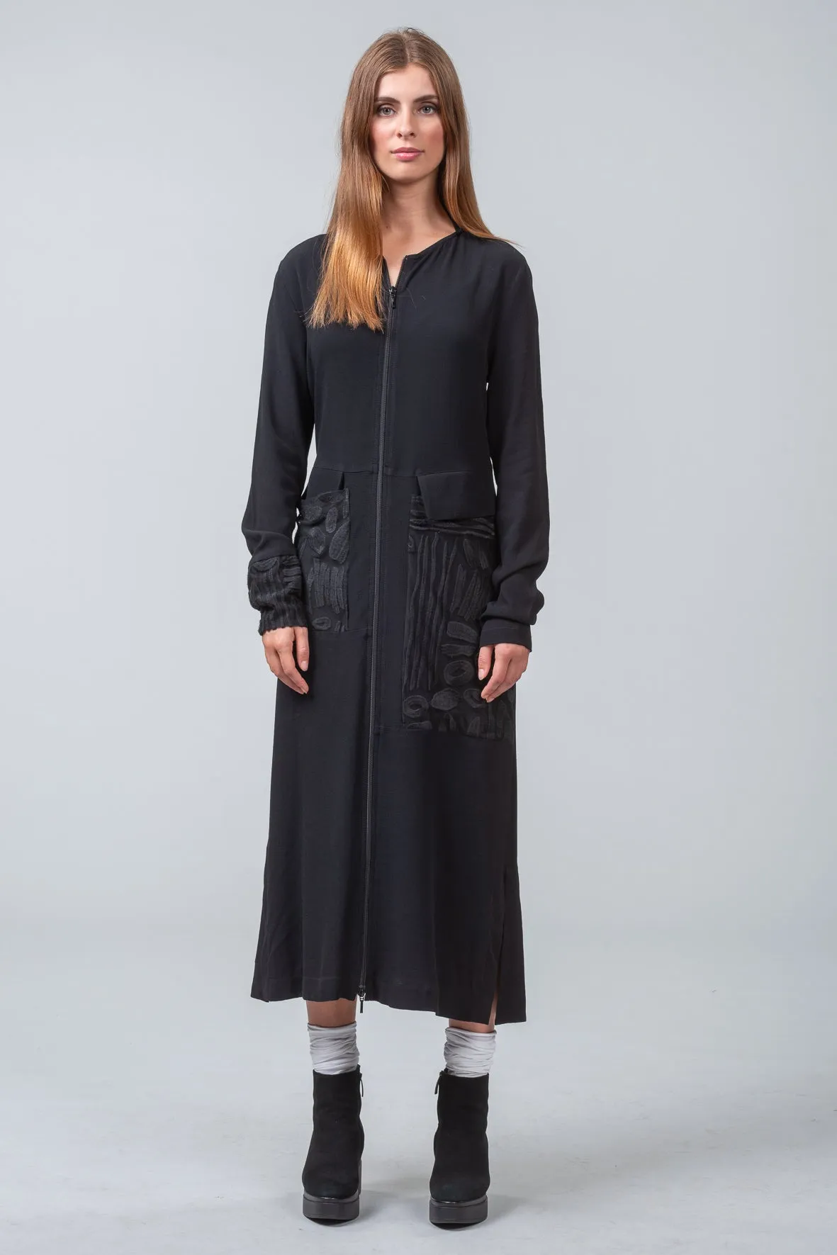 OFFSET DRESS - black - Sample