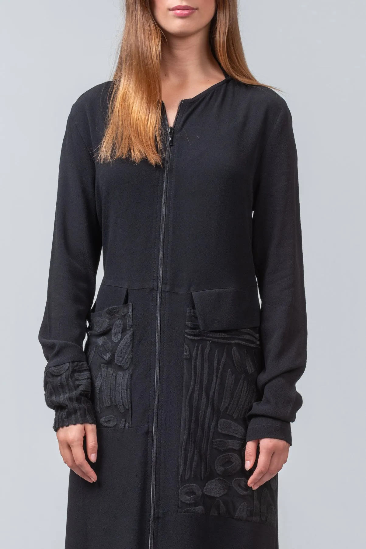 OFFSET DRESS - black - Sample