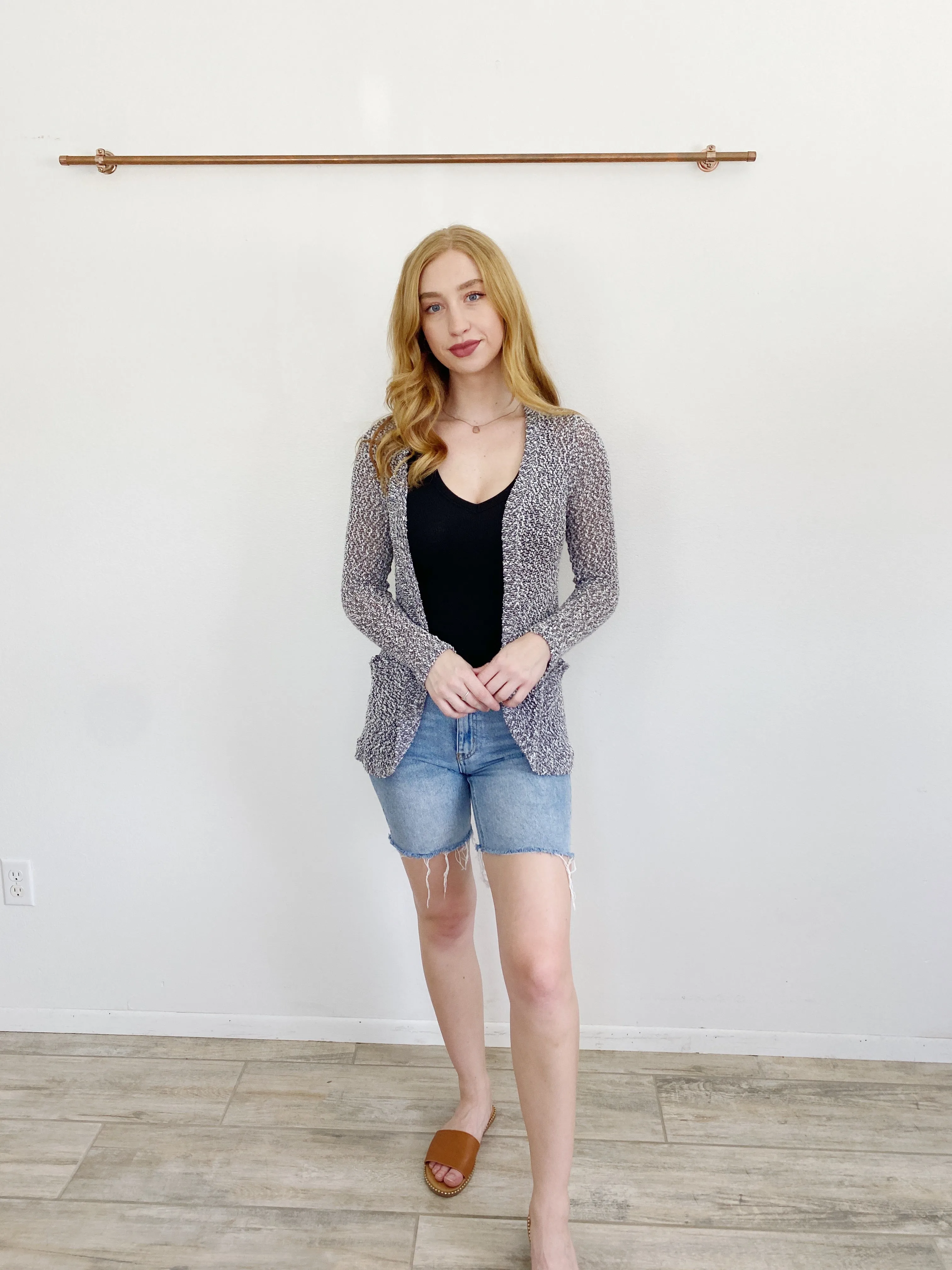 OLD NAVY Grey Knit Cardigan Sweater Medium