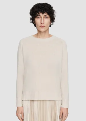 OPEN CASHMERE ROUND NECK JUMPER