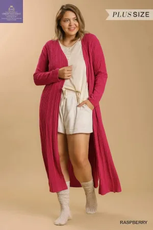 Open Front Long Body Cardigan