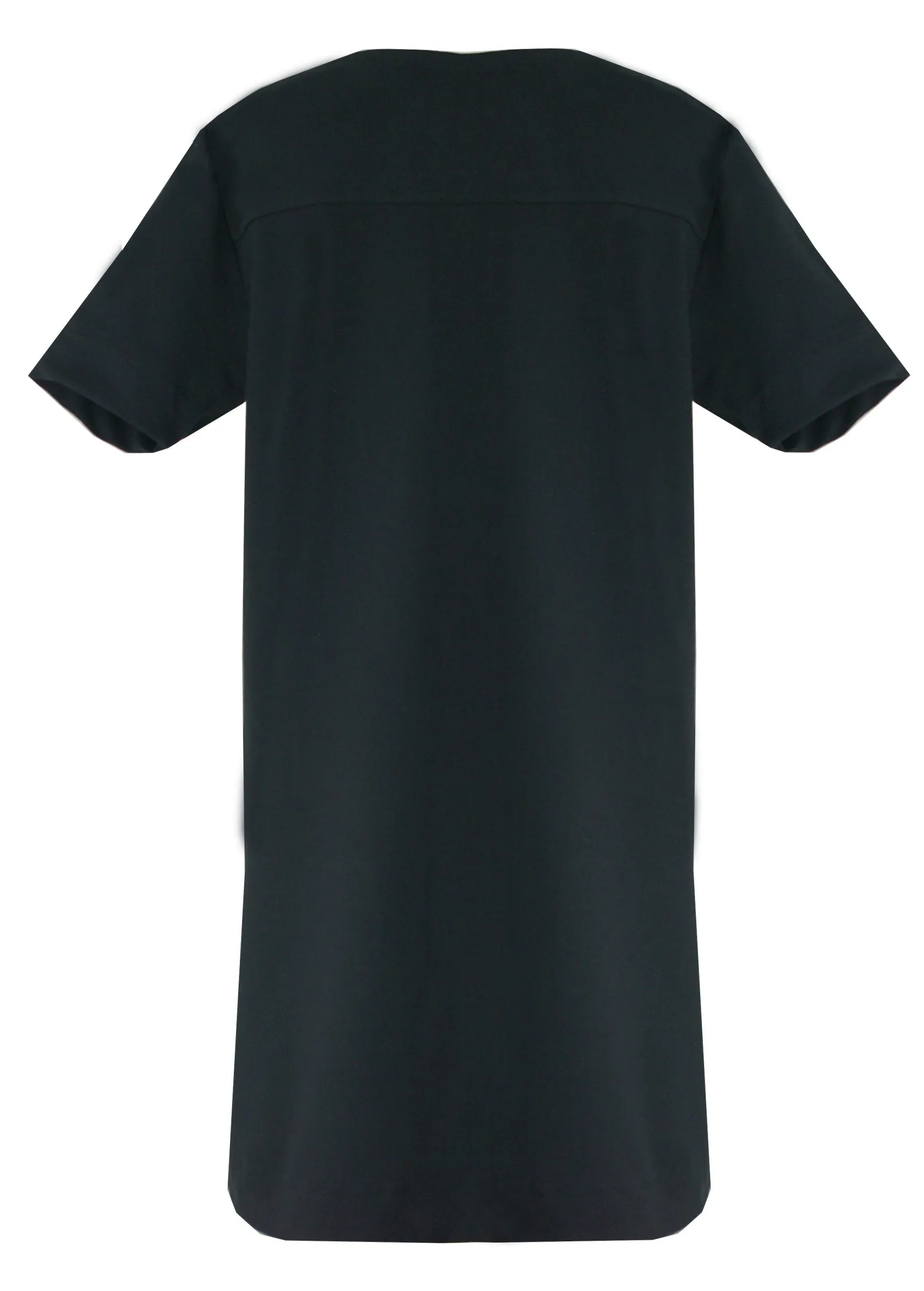 Organic Cotton T-Shirt Dress in Black