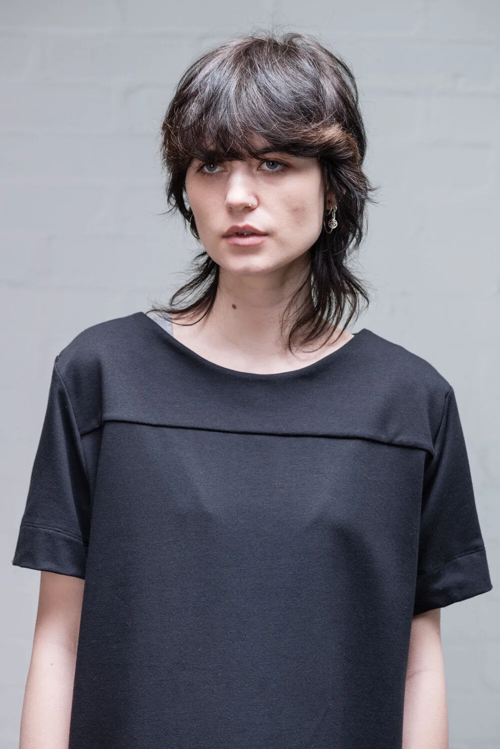 Organic Cotton T-Shirt Dress in Black