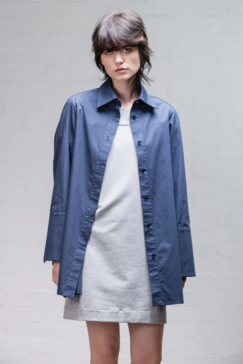 Organic Cotton T-Shirt Dress in Grey