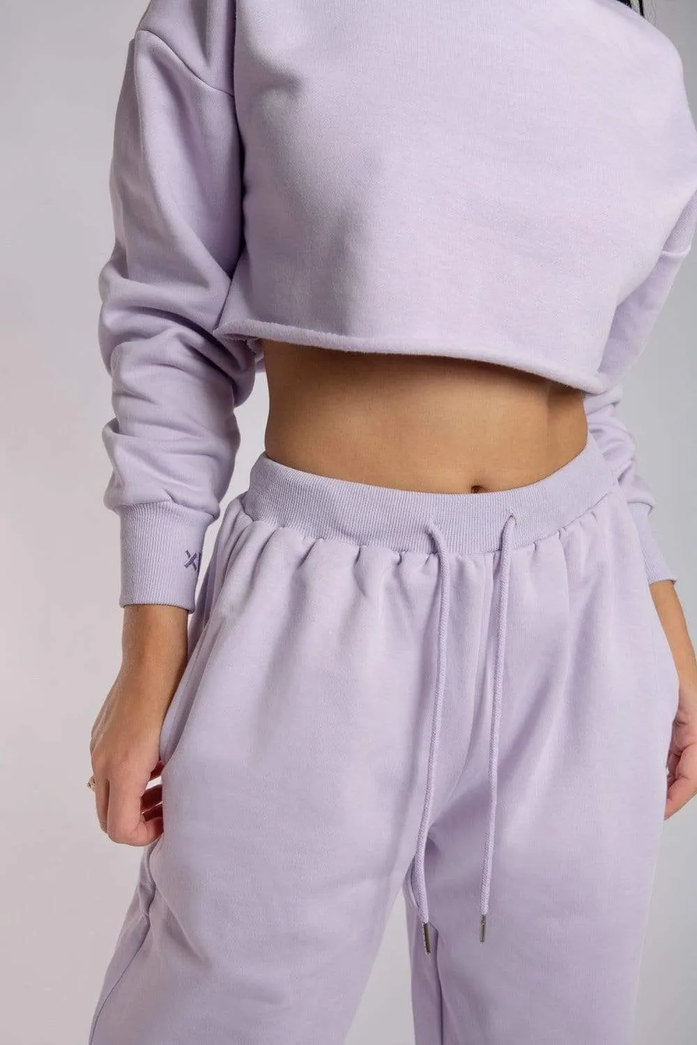 Oversized Jogger Bottoms - Lilac