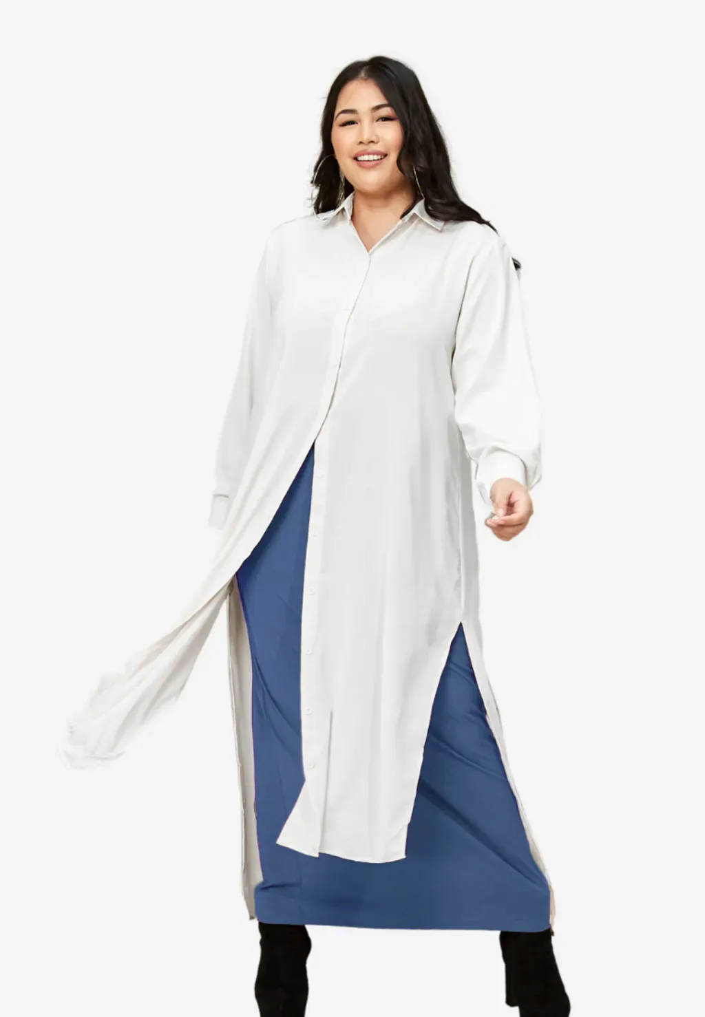 Oversized Shirt Dress - Bloo Palette Series