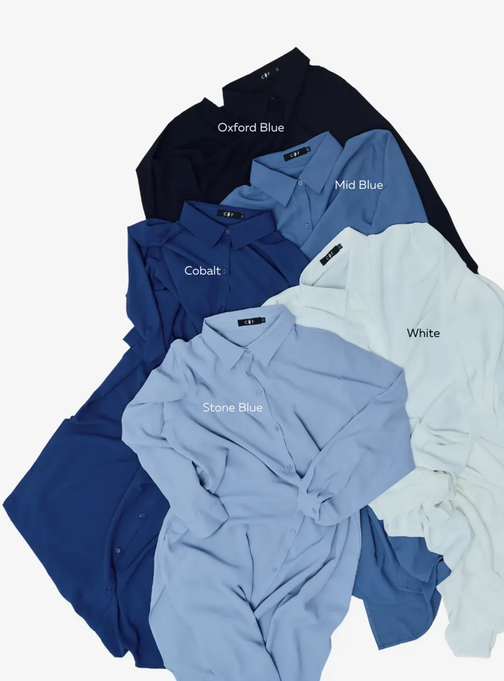 Oversized Shirt Dress - Bloo Palette Series