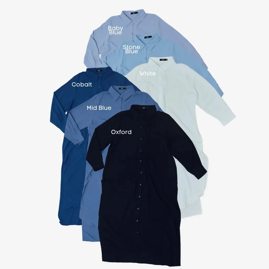 Oversized Shirt Dress - Bloo Palette Series