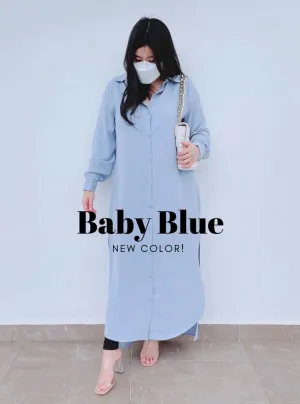 Oversized Shirt Dress - Bloo Palette Series