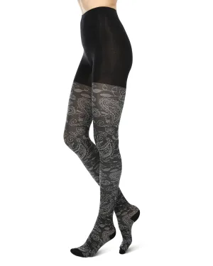 Paisley Pop Cotton Blend Sweater Tights