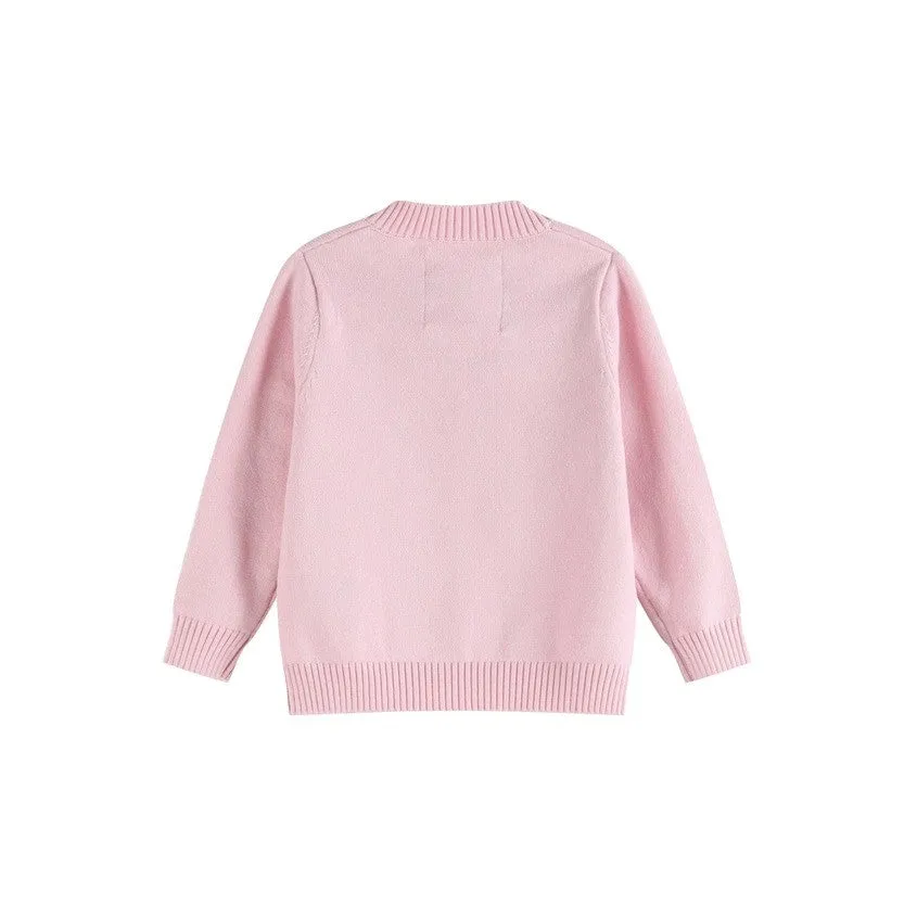 Pink Knit Easter Bunny Cardigan
