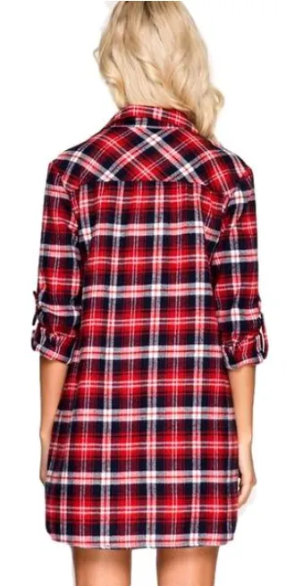 Plaid On Plaid Dress in Red